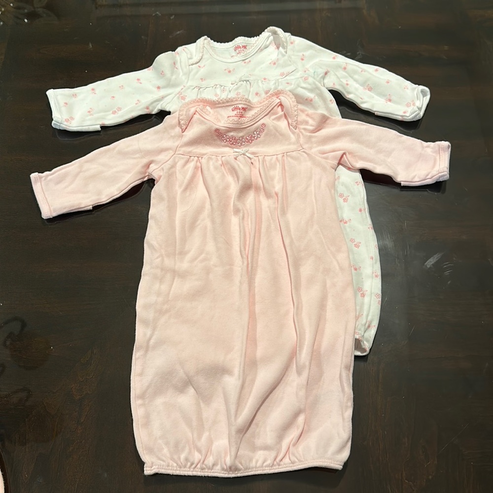 Little Me Baby Girls Sleeping Sacks lot of 2 size 0-3 months